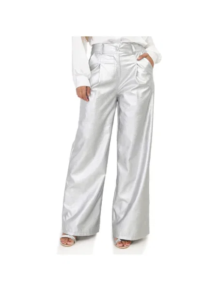 Pantaloni La Modeuse argintiu