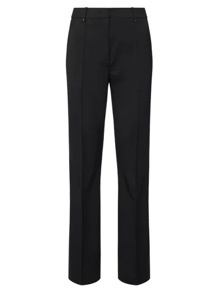Karl Lagerfeld pantaloni din lână lat high waist negru