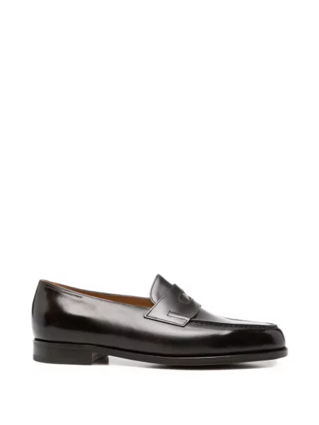 Pantofi loafer John Lobb din piele maro