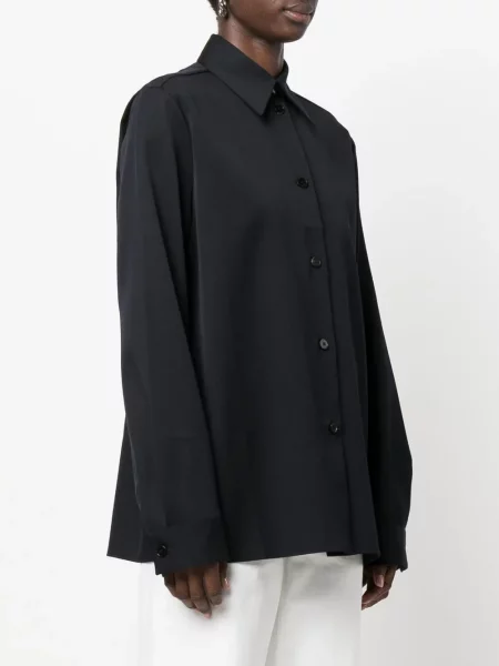 Cămașă Jil Sander de lână albastru