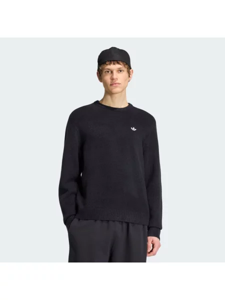 Sweter Trefoil Essentials Fully Knit czarny