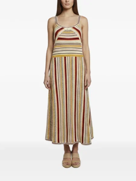Rochie midi Zimmermann cu dungi tricotate