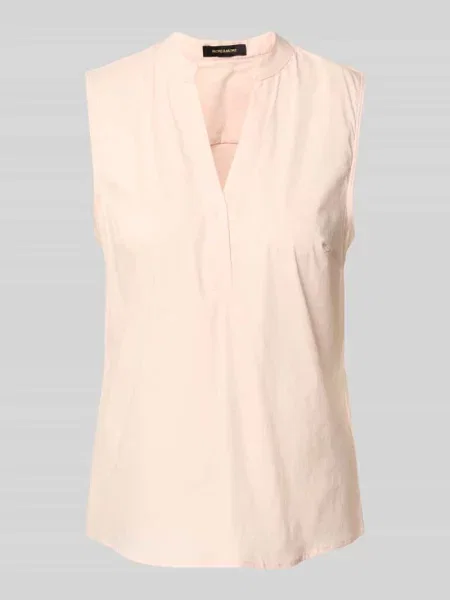 Bluzka More & More z dekoltem w serek różowa