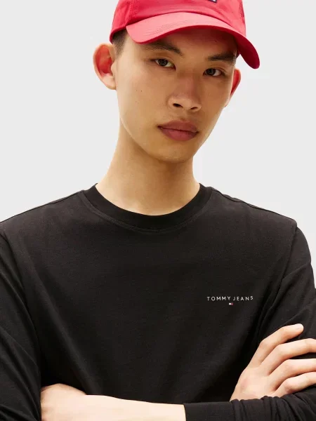 Лонгслив Tommy Jeans черный