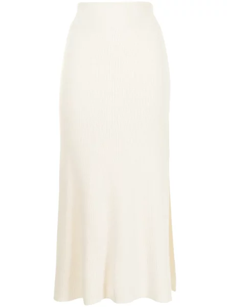 Fustă Cashmere In Love din cașmir alb