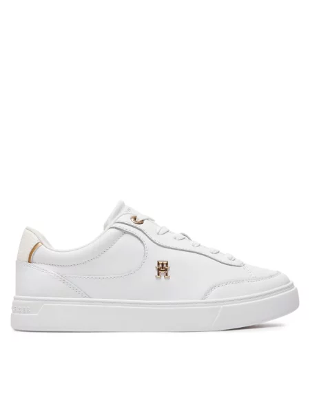Buty Tommy Hilfiger Essential Chic Court czysty żółty 36 biały