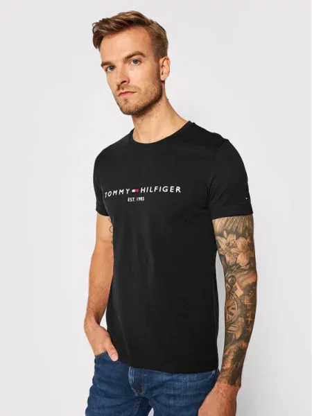 T-Shirt Tommy Hilfiger μαύρο