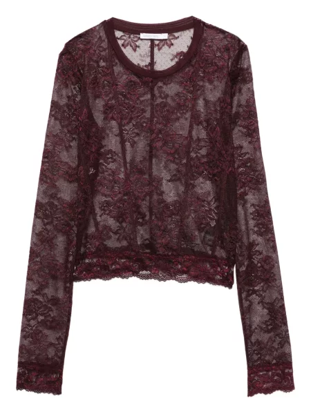 Bluză Patrizia Pepe din dantelă violet