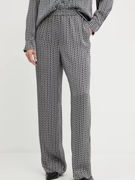 MICHAEL Michael Kors pantaloni lat high waist gri