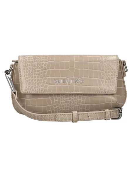 Torebka crossbody Valentino By Mario Valentino skórzana z nadrukiem beżowa