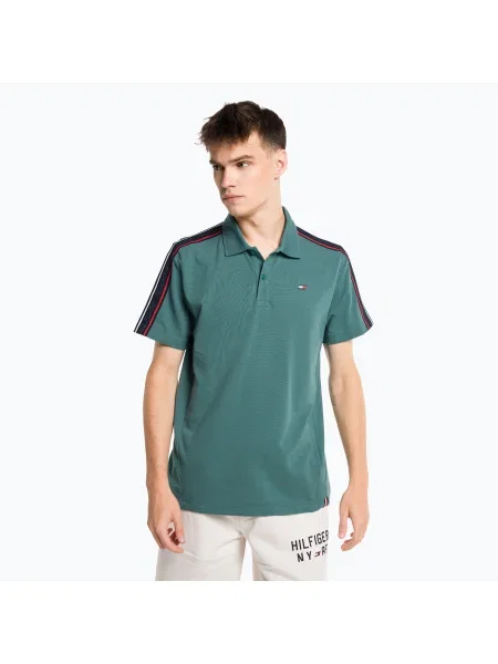 Olcsóbban. Tommy Hilfiger férfi tréning póló Textured Tape Polo zöld. Méret: XL zöld