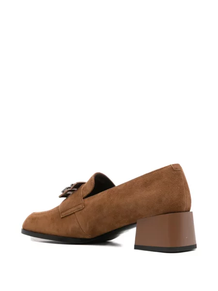 Pantofi cu toc Linda Baumann din piele de căprioară maro