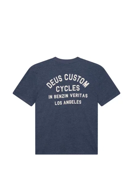 Tricou Deus Ex Machina cu imagine albastru