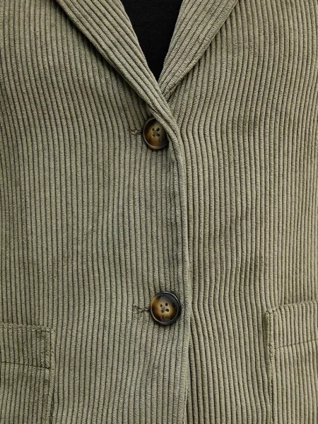 Вельветовий піджак United Colors of Benetton однобортний однотонний зелений