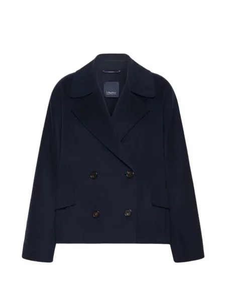 Palton 's Max Mara de lână cu două rânduri de nasturi albastru