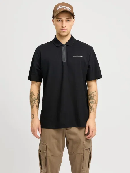 Jack&Jones Tricou polo Fusion negru
