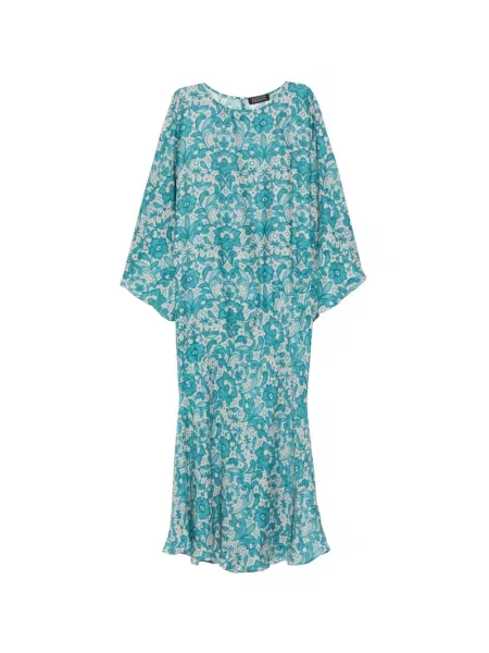 Svilena odgovarati midi haljina Gianluca Capannolo iznad koljena plava