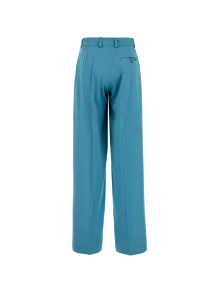 Pantaloni Stella Mccartney din satin albastru