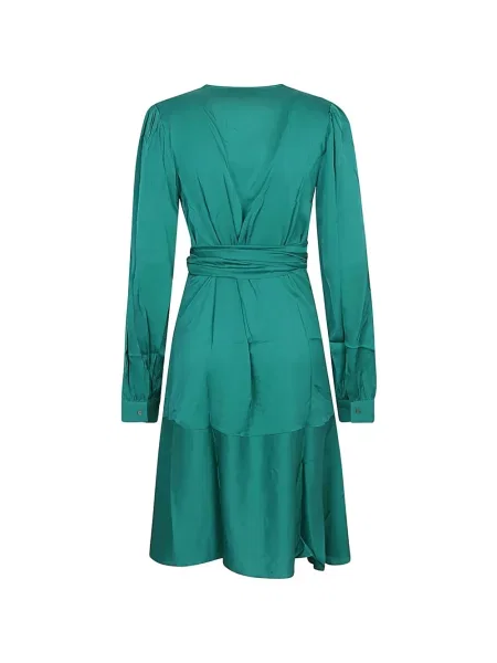 Cu centură rochie Silk95five cu legături verde