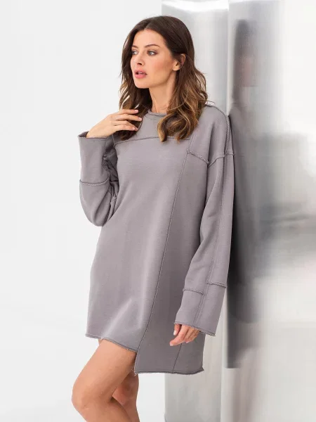 Сукні Lesia TereliGreyWMNSDRSSLS бавовна/поліестер/еластан сірий