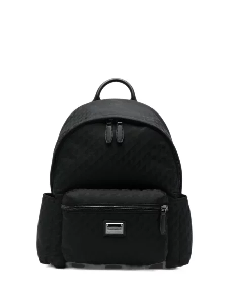 Rucsac Emporio Armani din jacard cu autograf negru