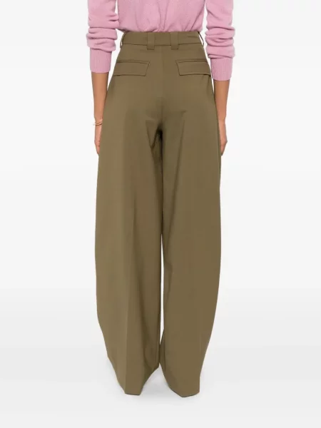 Pantaloni Thelatest plisate verde