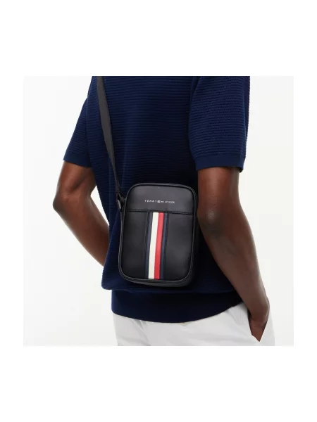 TOMMY HILFIGER Taška přes rameno červená / černá / bílá modrá