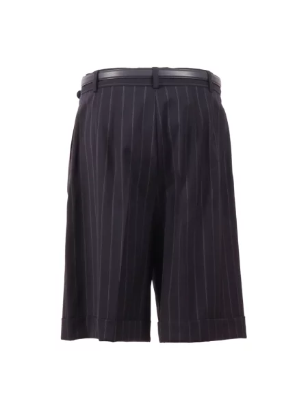 Szorty Max Mara Studio wełniane niebieskie