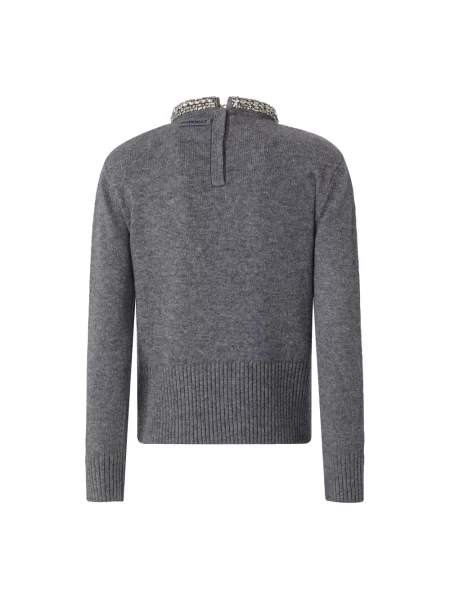 Sweter z golfem Pinko do golfa szary