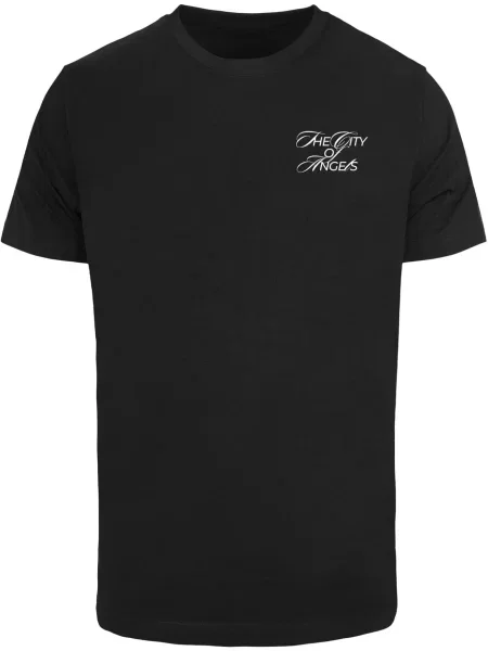 Mister Tee Tricou Los Angeles City Angeles gri / negru alb