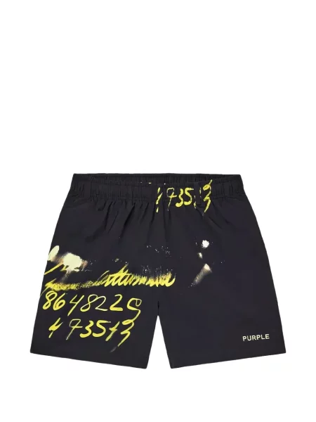 Pantaloni scurți Purple Brand negru