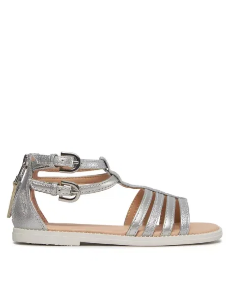 Geox Sandale J Sandal Karly Girl S Srebrna