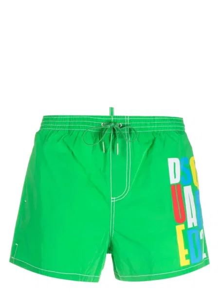 Slip de baie Dsquared2 cu imagine verde