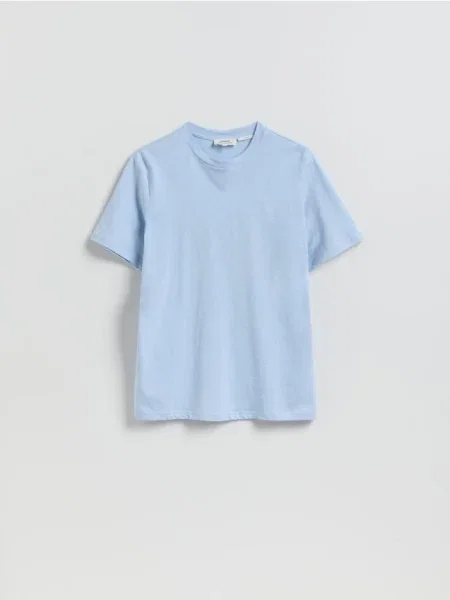 Reserved Tricou regular fit cu adaos de in albastru-pal albastru