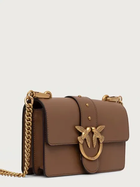 Geanta crossbody Pinko din piele maro