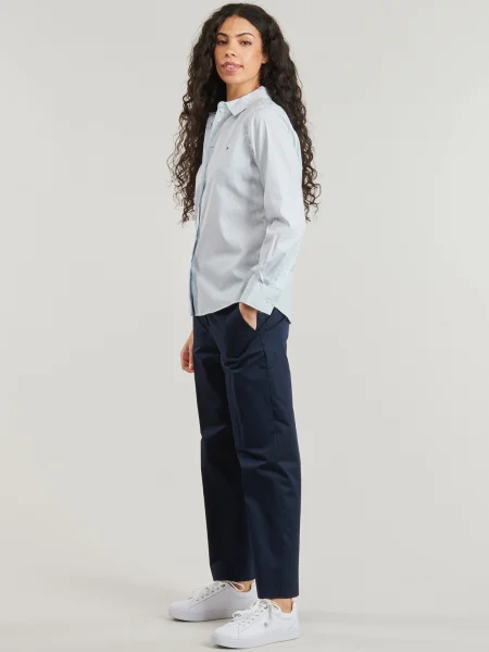 Cămașă Tommy Hilfiger din poplin albastru