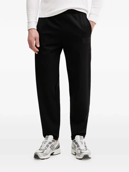 Pantaloni Ea7 Emporio Armani cu imagine alergare negru