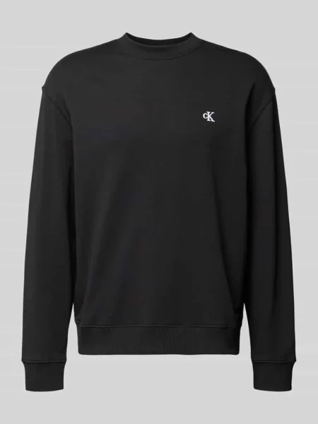 Bluza z wyhaftowanym logo Calvin Klein Jeans czarna