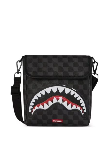 Geantă crossbody Sprayground în carouri negru