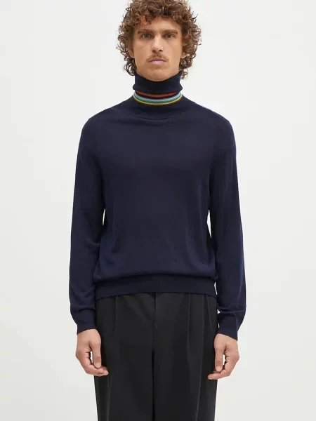 Вълнен пуловер Paul Smith тъмносиньо