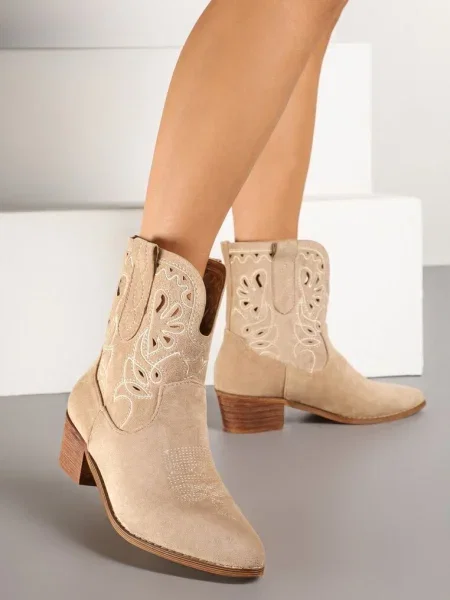 Botine Nelithen închis bej