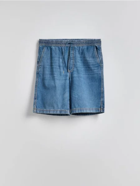 Reserved Pantaloni scurți jogger din denim bleumarin