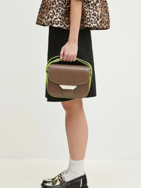 Kenzo geantă de piele maro