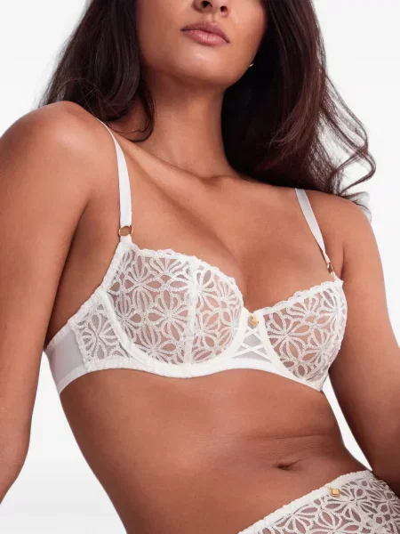 Sutien Aubade cu model floral alb