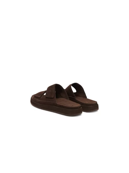 TIMBERLAND Šľapky tmavohnedá hnedá