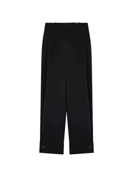 Pantaloni Giorgio Armani de mătase negru