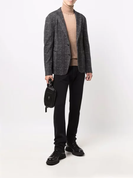 Tiesūs džinsai Emporio Armani juoda