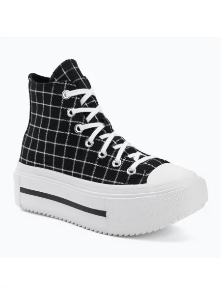 Teniși pentru femei Converse Chuck Taylor All Star Lift Double Stack Hi black/white alb