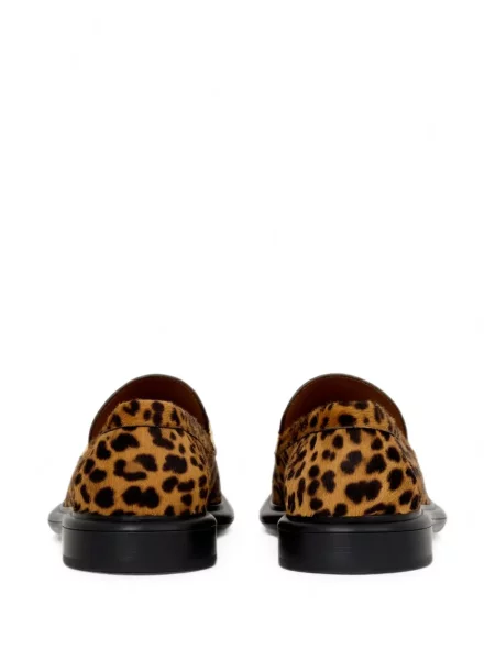 Pantofi loafer Givenchy din piele cu model leopard maro
