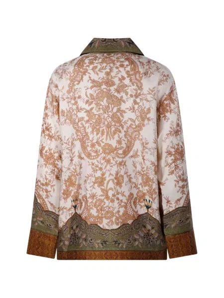 Sacou Pierre-louis Mascia cu model floral cu imagine cu două rânduri de nasturi